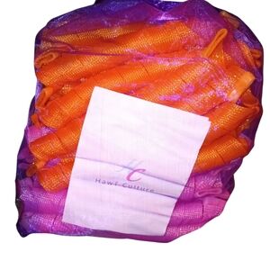 Orange and Pink Heatless Hair Curlers Set Of 30